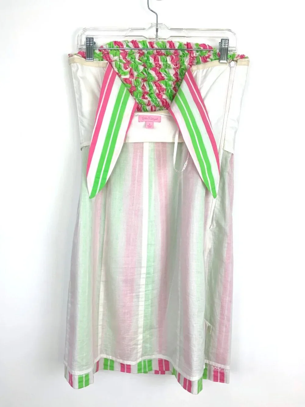 Lilly Pulitzer Franco Cotton Strapless Mini Dress Summer Vacation Sz 8 - Picture 13 of 16